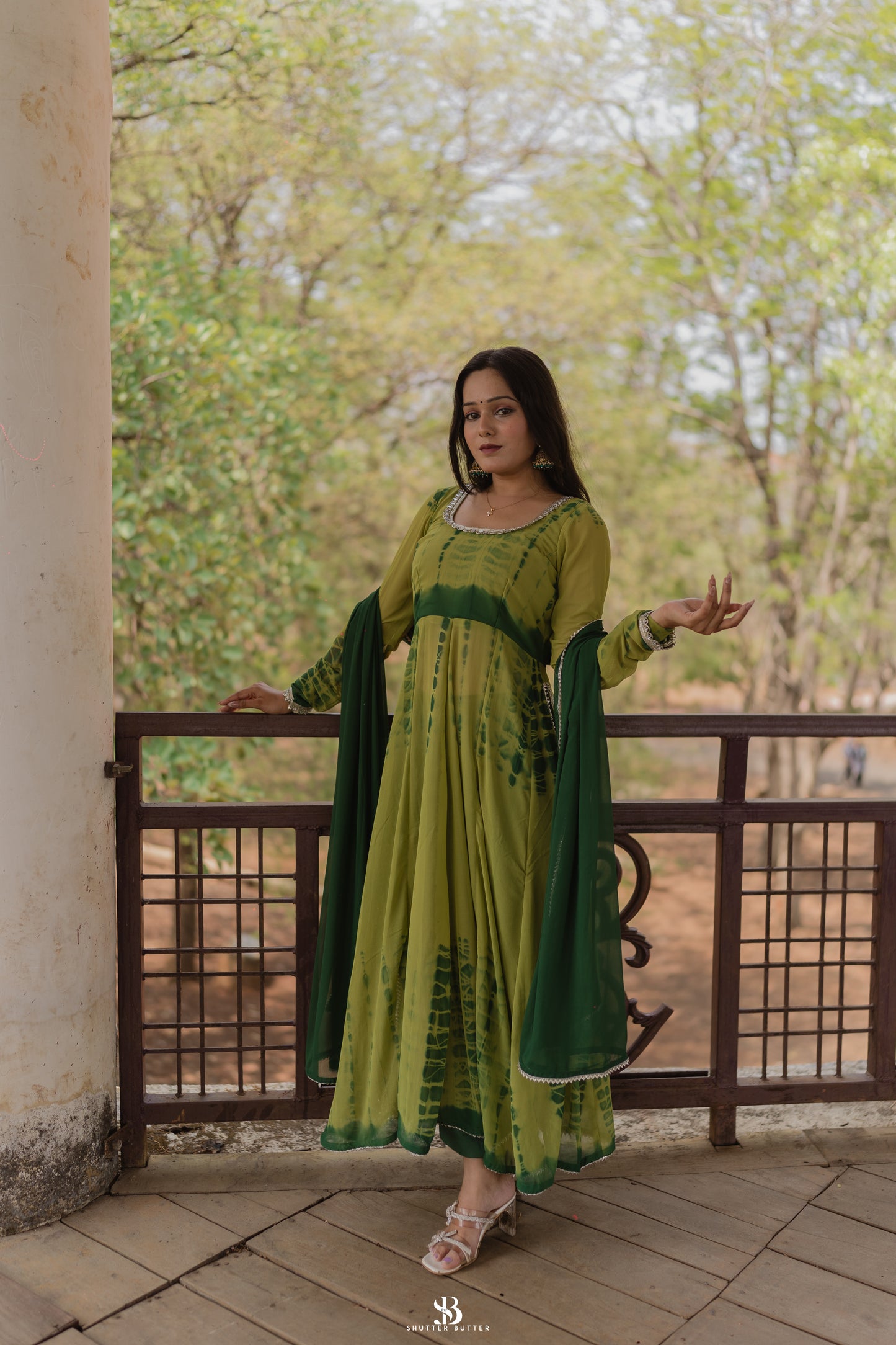 Green tie n'die Suit Set