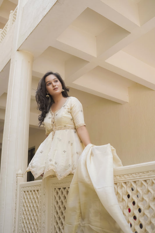 IVORY-SITARA SHARARA SET