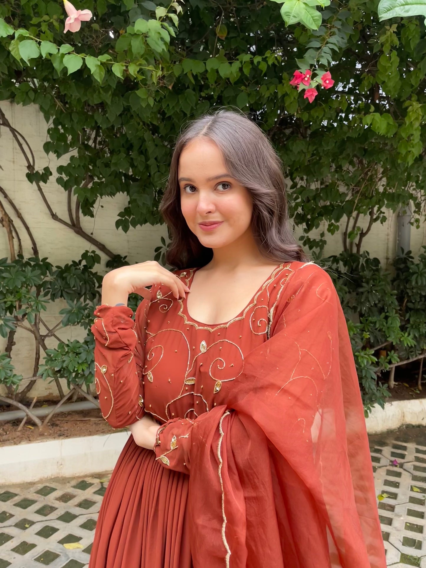 Brown Gown Set