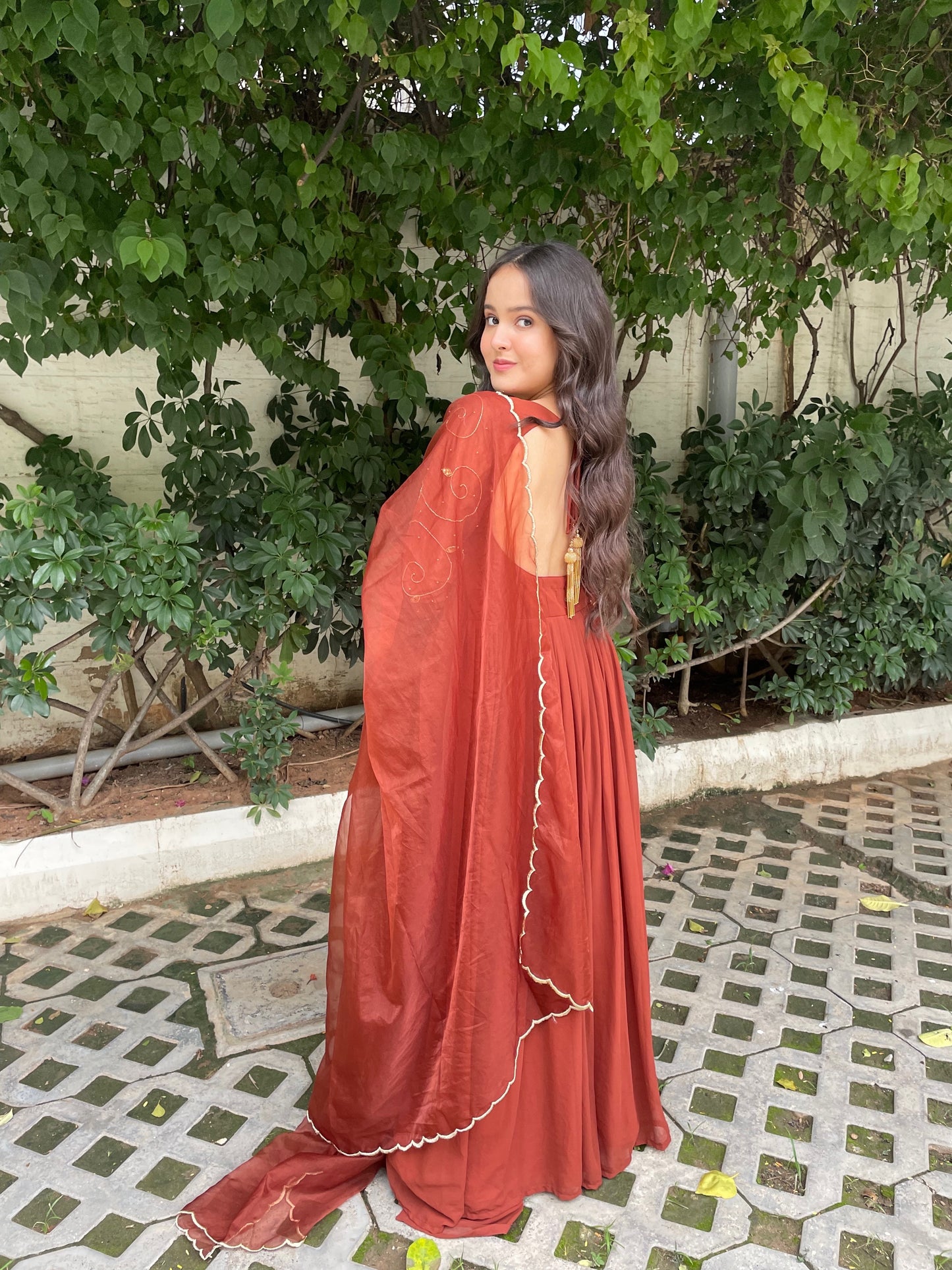 Brown Gown Set