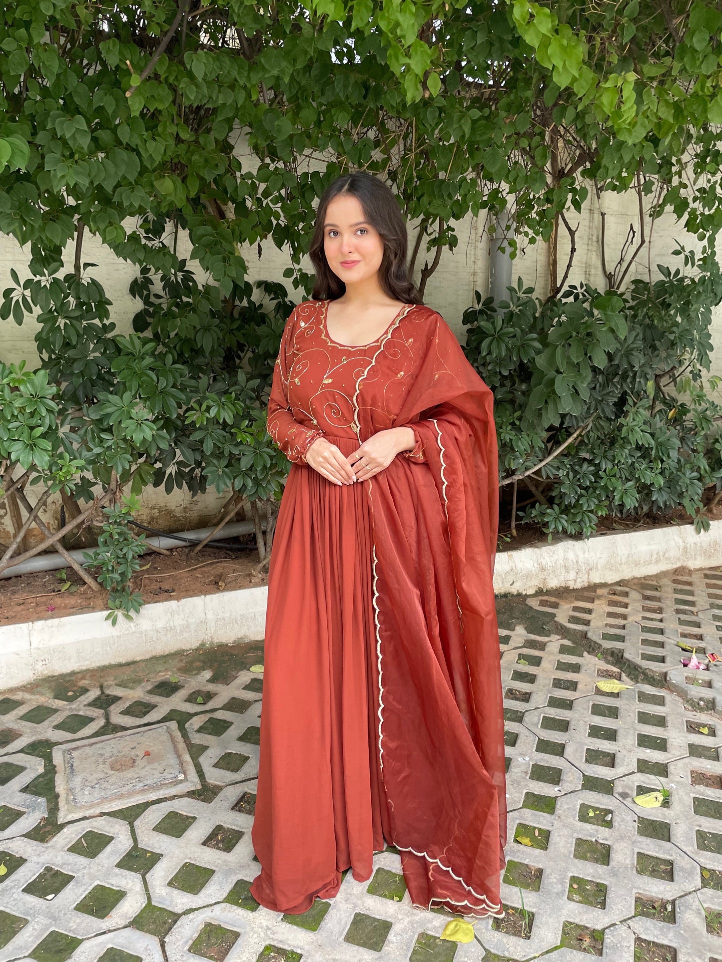 Brown Gown Set