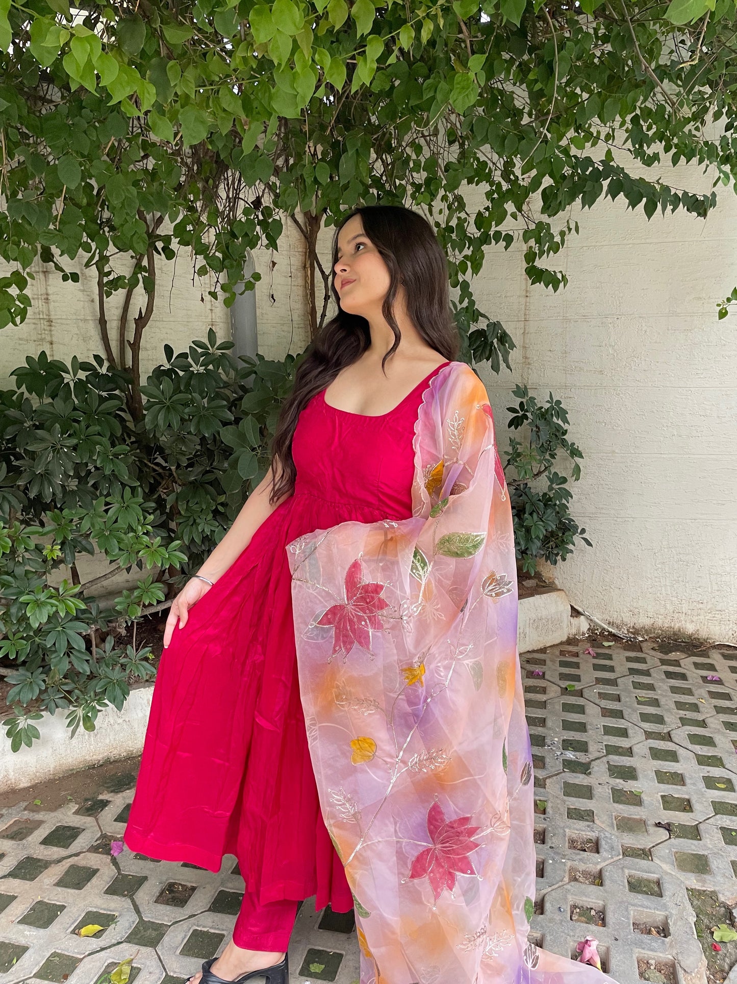Magenta-Pink Suit Set