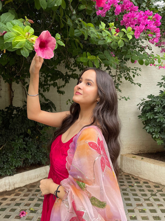 Magenta-Pink Suit Set