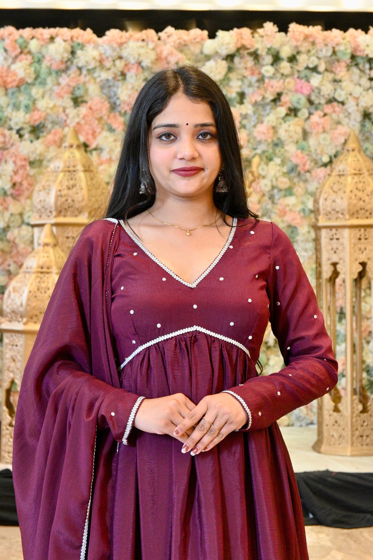 Nyra-Cut Vine Gown set -AS