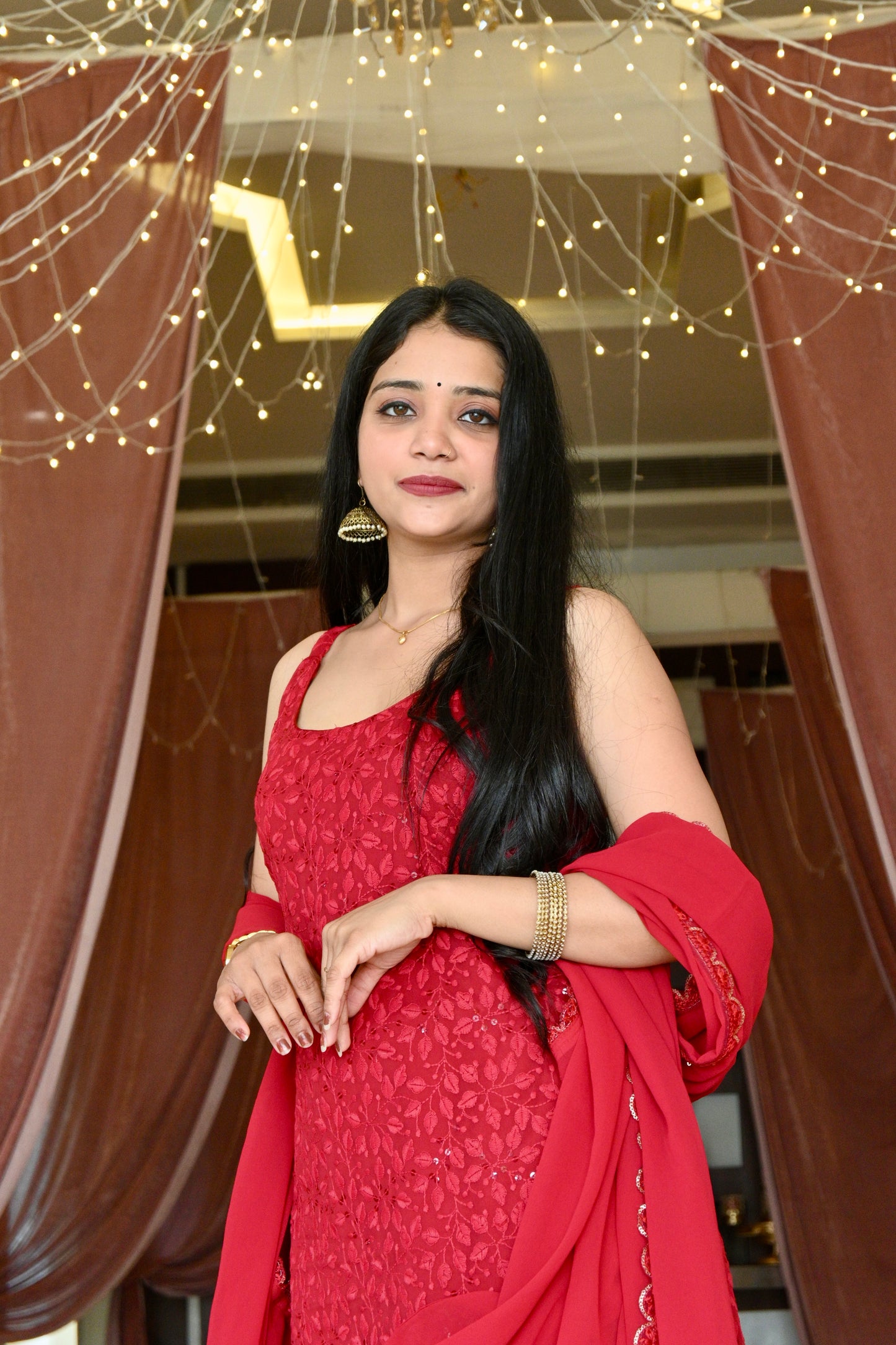 Scarlet-Red Garara Set - AS
