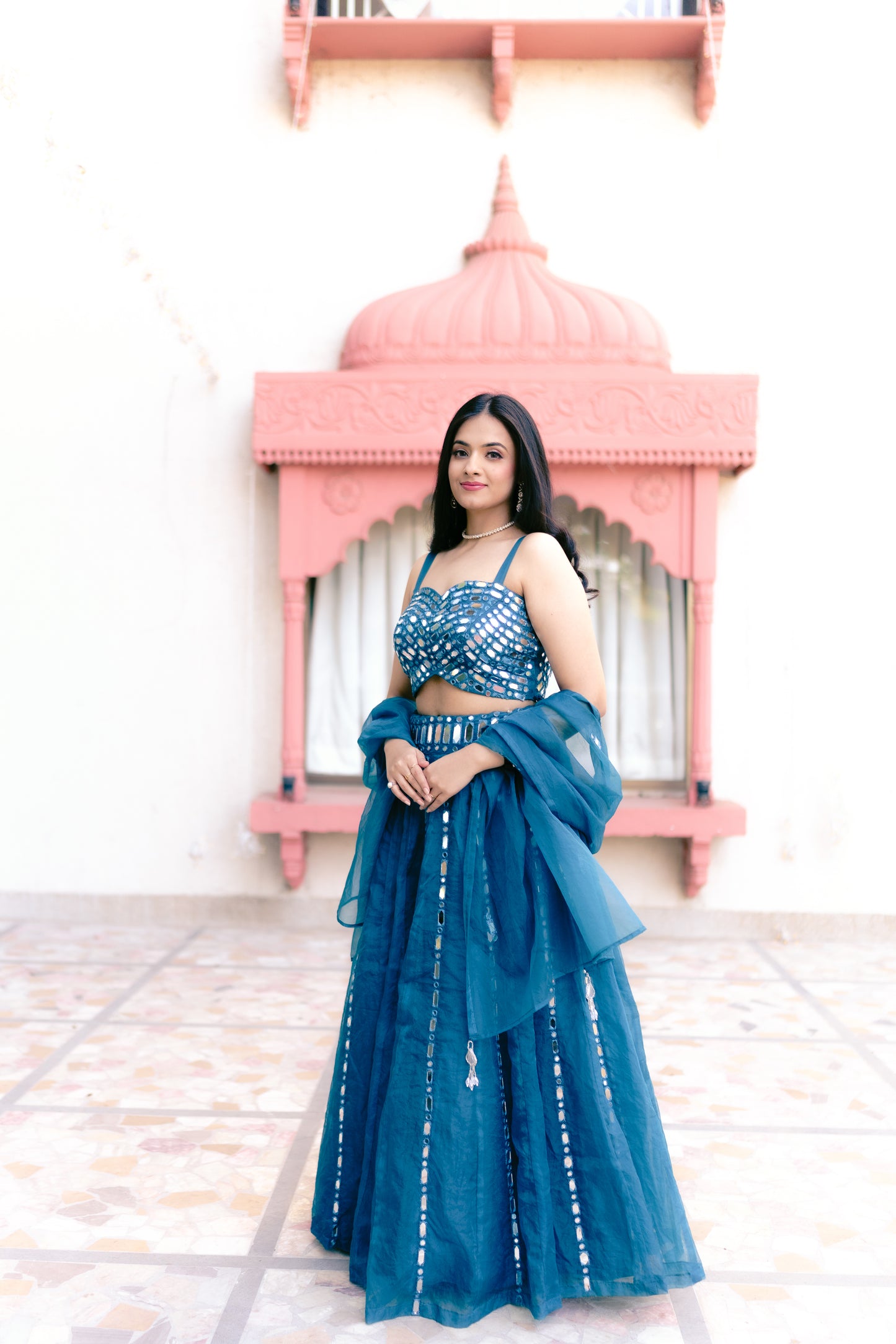 BLUE-MIRAGE LEHENGA