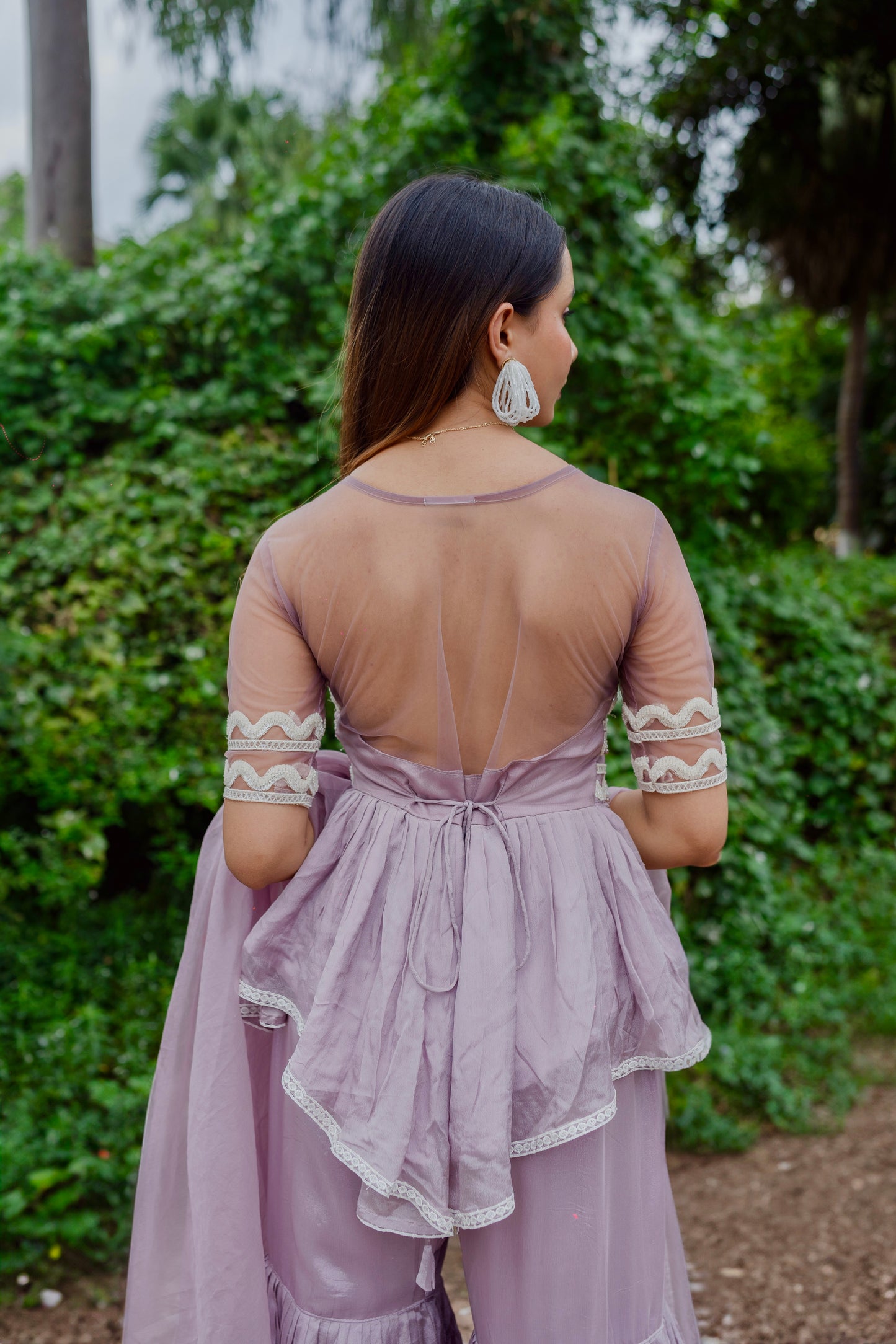 ‘PURPLE - LUSTER’ Alia - cut gharara set