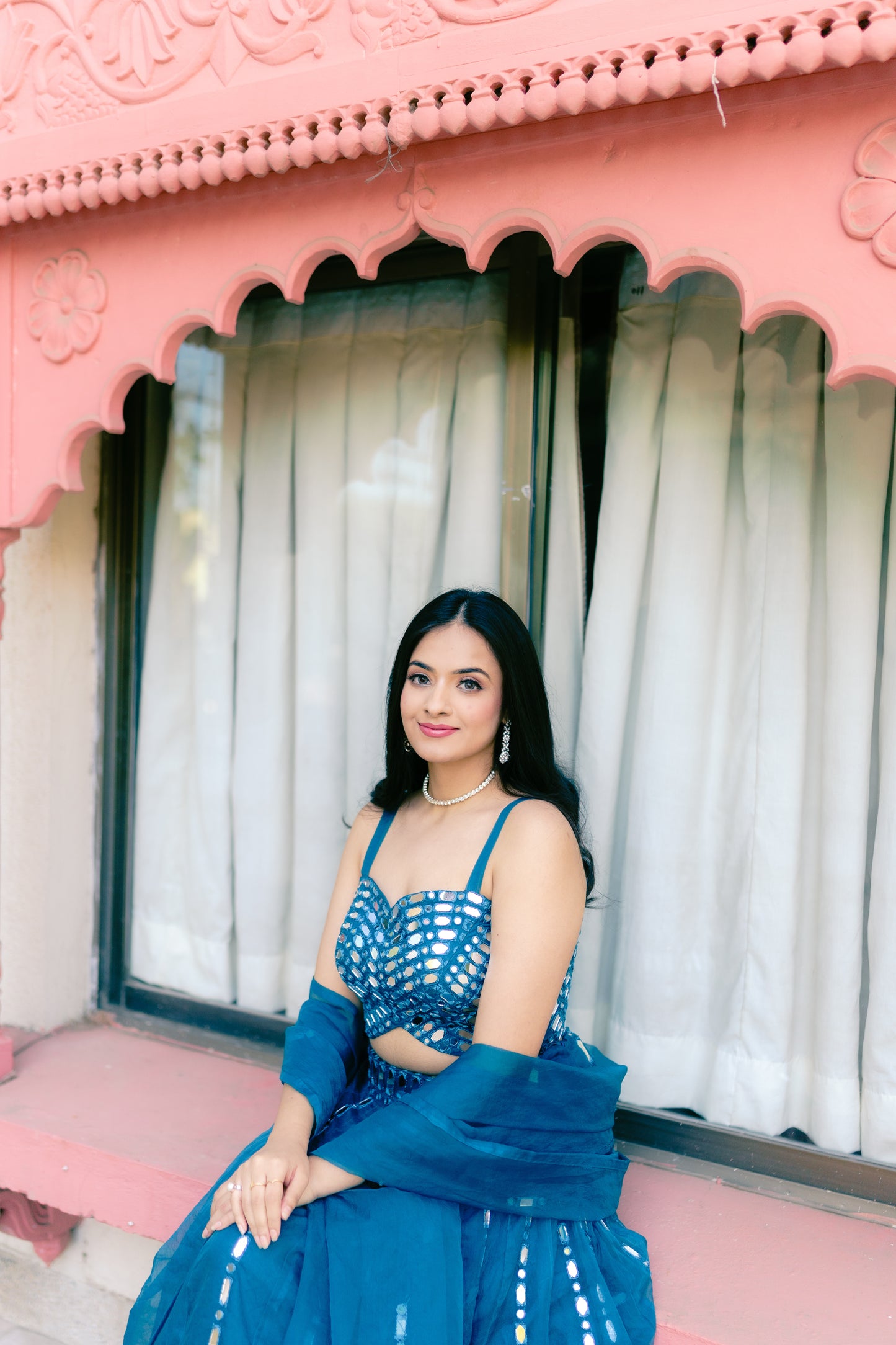 BLUE-MIRAGE LEHENGA