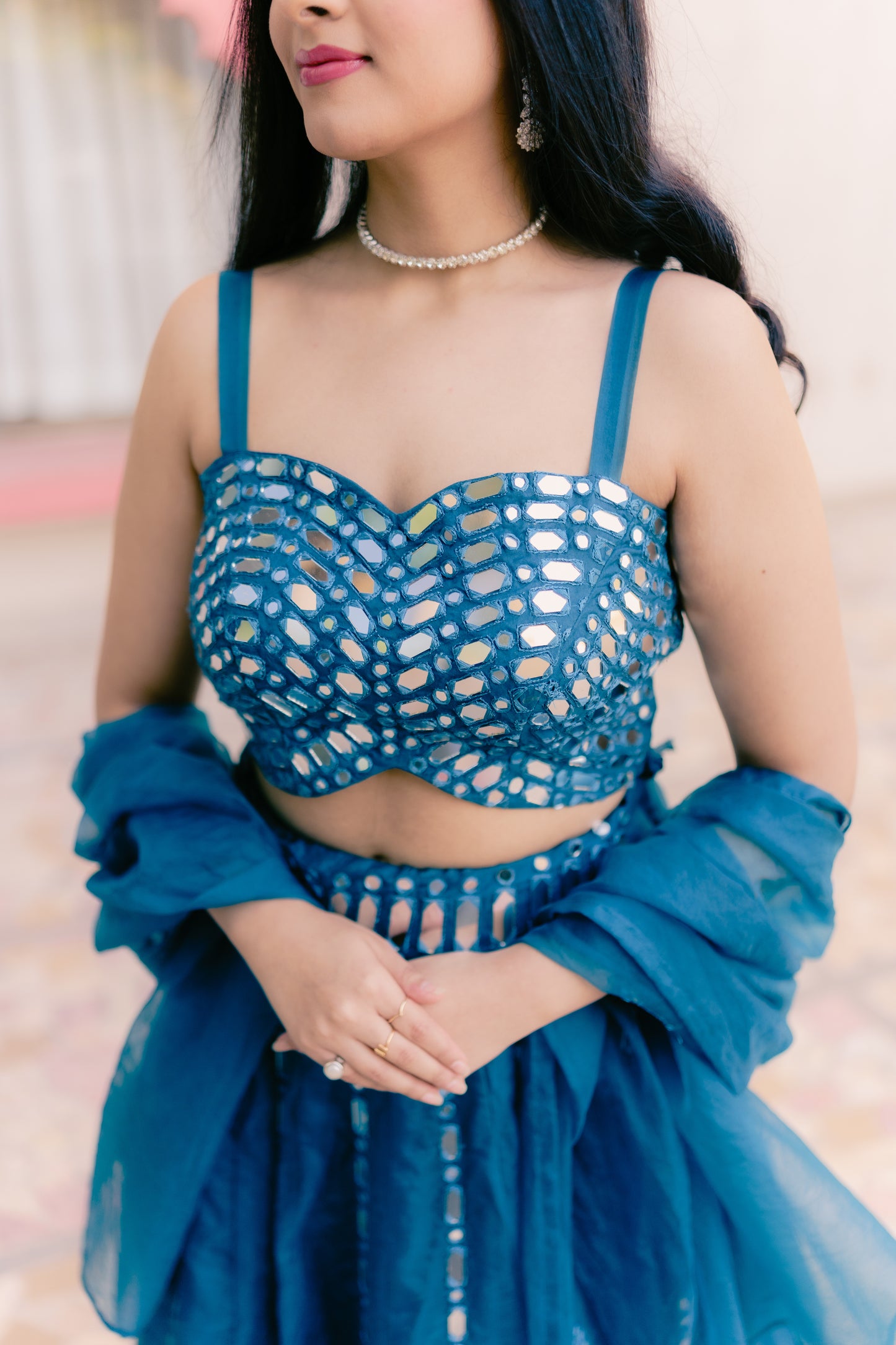 BLUE-MIRAGE LEHENGA