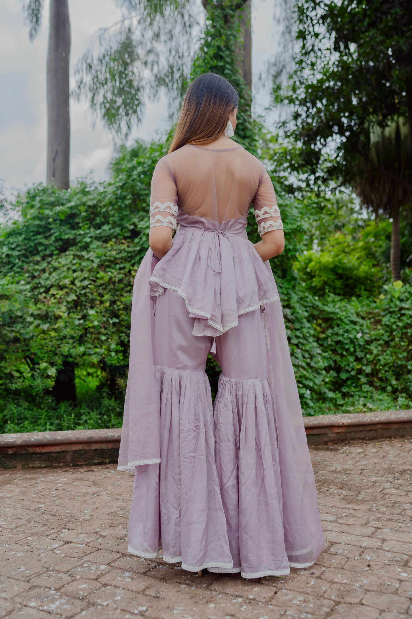 ‘PURPLE - LUSTER’ Alia - cut gharara set