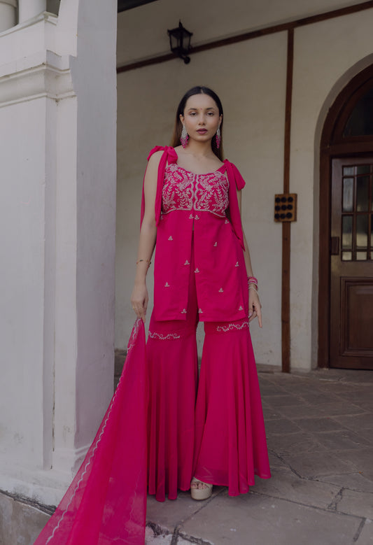 Petal Pink Gharara Set